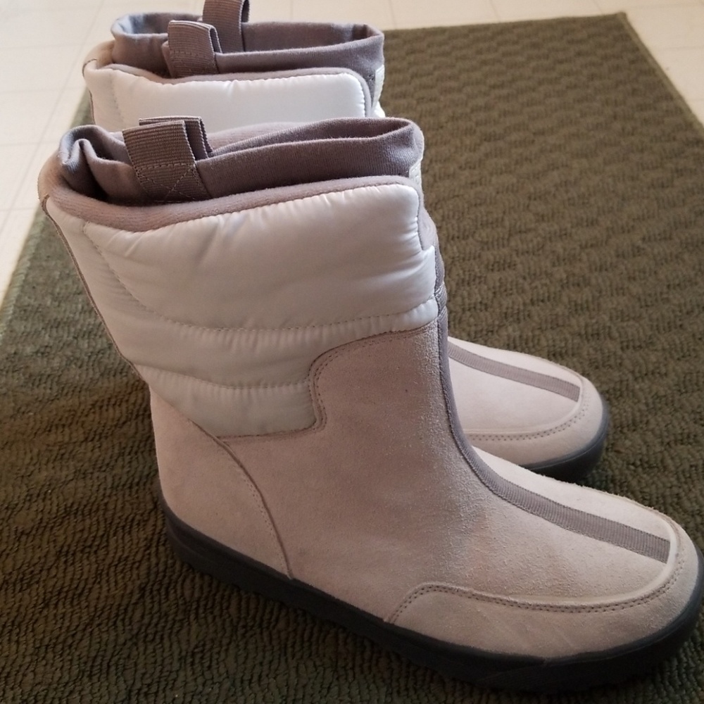 Lands End winter white snow boots